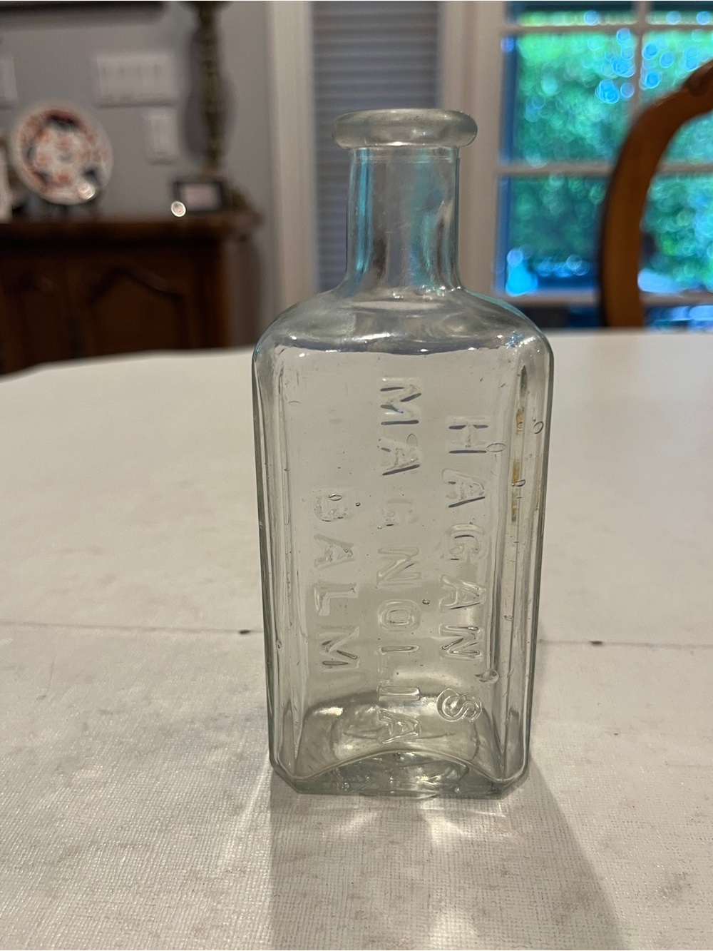 Vintage Hagan’s Magnolia Balm empty glass found bottle. So southern!